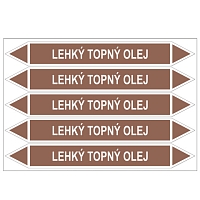 Značení potrubí, lehký topný olej